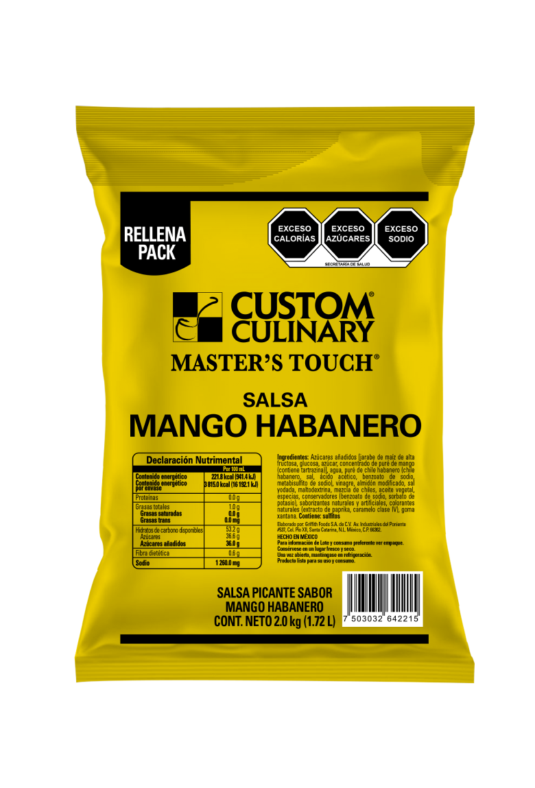 CUSTOM Salsa Mango Habanero Rellena Pack Pouch 2 Kg.