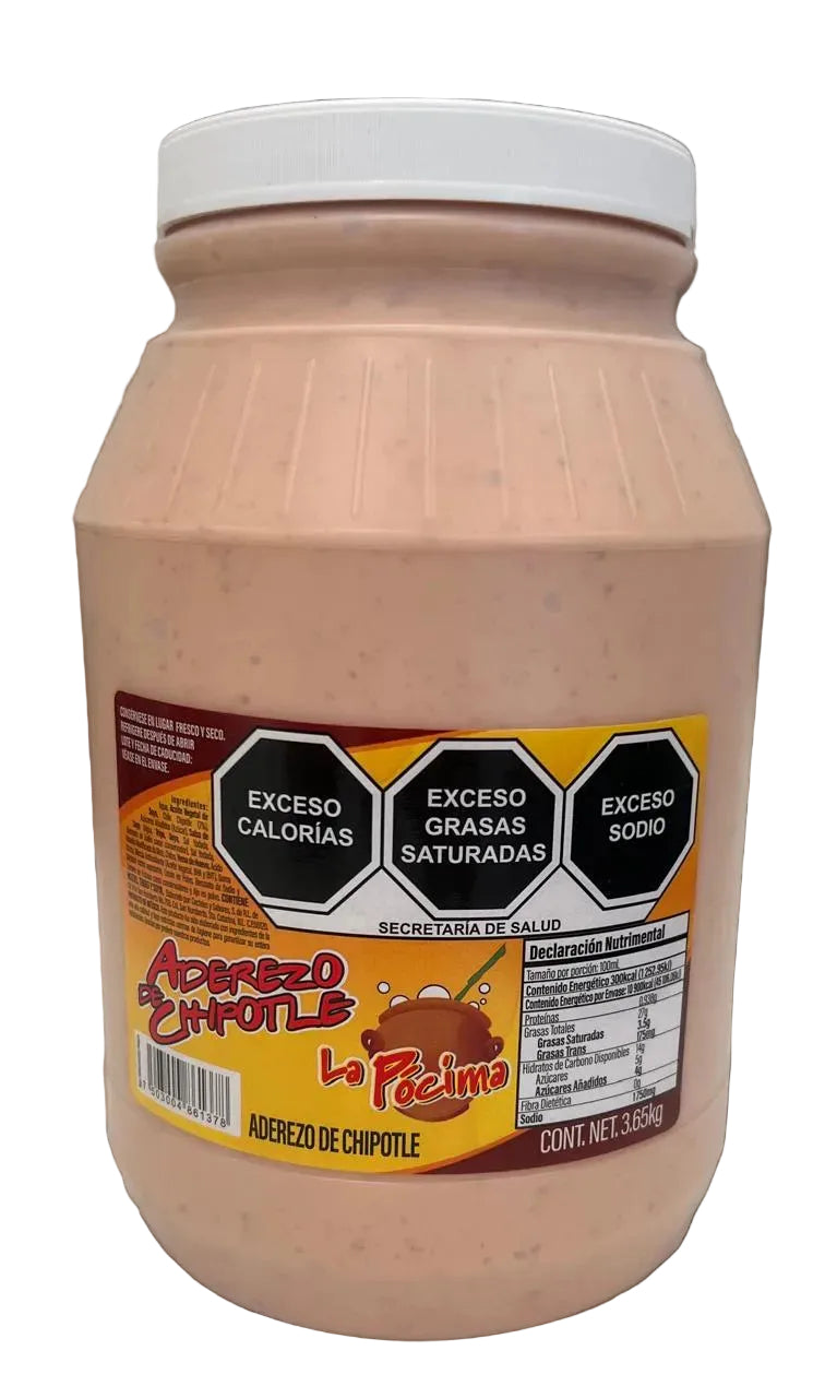 La Pócima. Aderezo Chipotle 3.65 kg.