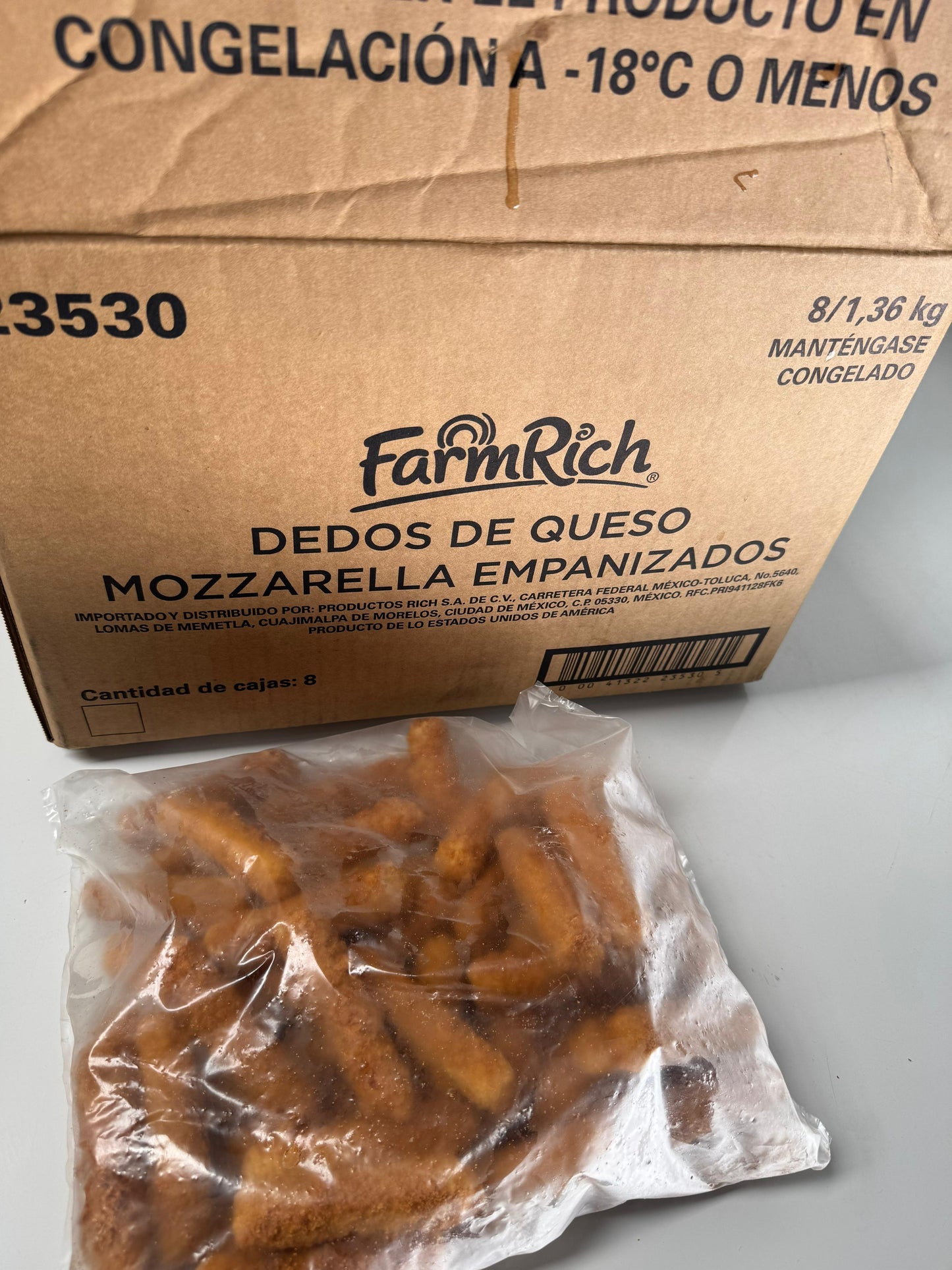 FARMRICH Dedos de Queso Bolsa 1.36 Kg.