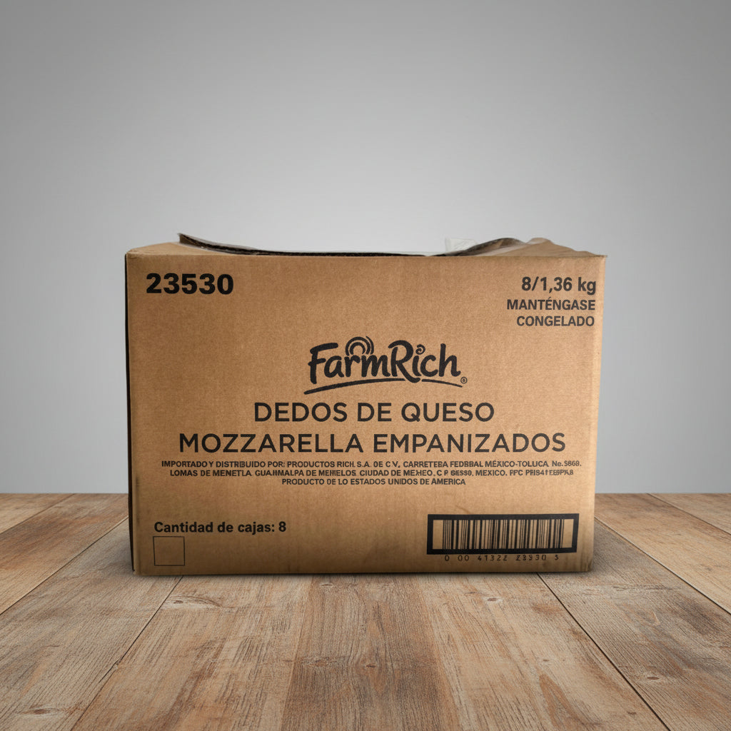 Dedos de queso FarmRich Caja 8 Bolsas de 1.36kg