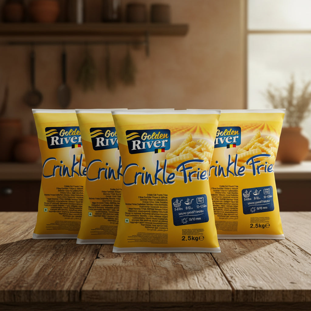 GOLDEN RIVER Papa Ondulada 3/8" | 10 kg. (4 bolsas de 2.5 kg)