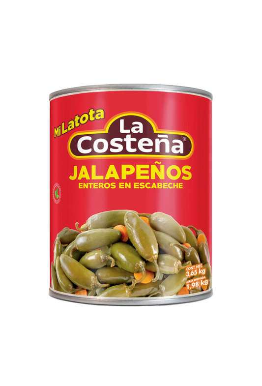 LA COSTEÑA Chiles Jalapeños Latota 3.65 Kg.