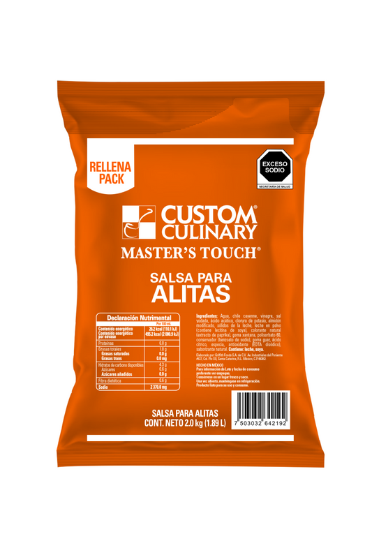 CUSTOM Salsa p/Alitas Rellena Pack Pouch 2 Kg.