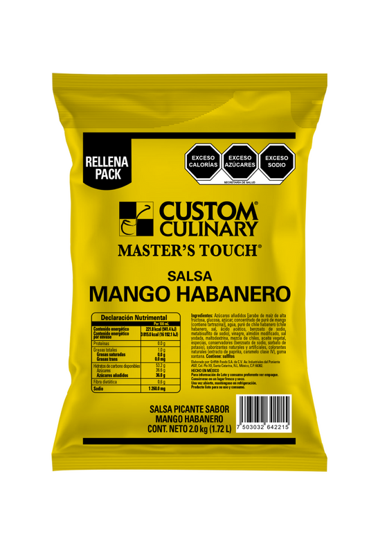 CUSTOM Salsa Mango Habanero Rellena Pack Pouch 2 Kg.