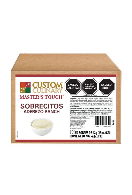 CUSTOM Aderezo Ranch extra cremoso 204 sobres