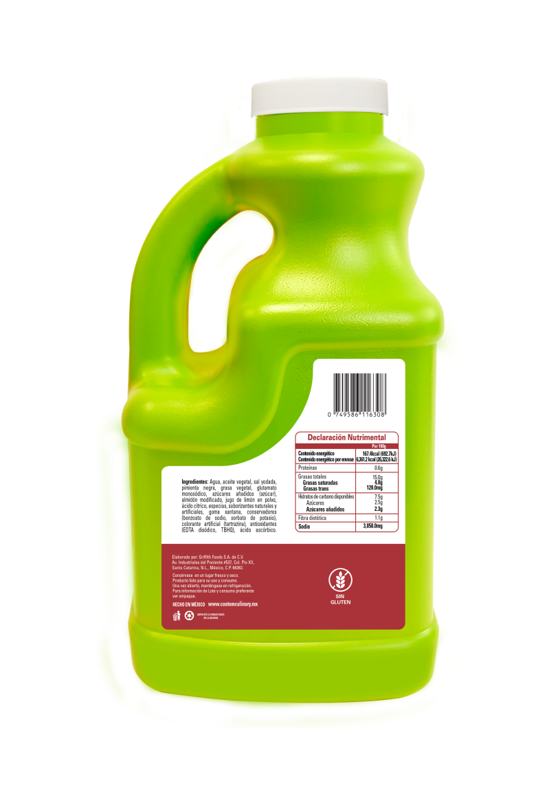 CUSTOM Salsa Lemmon Pepper  3.7 Kg.