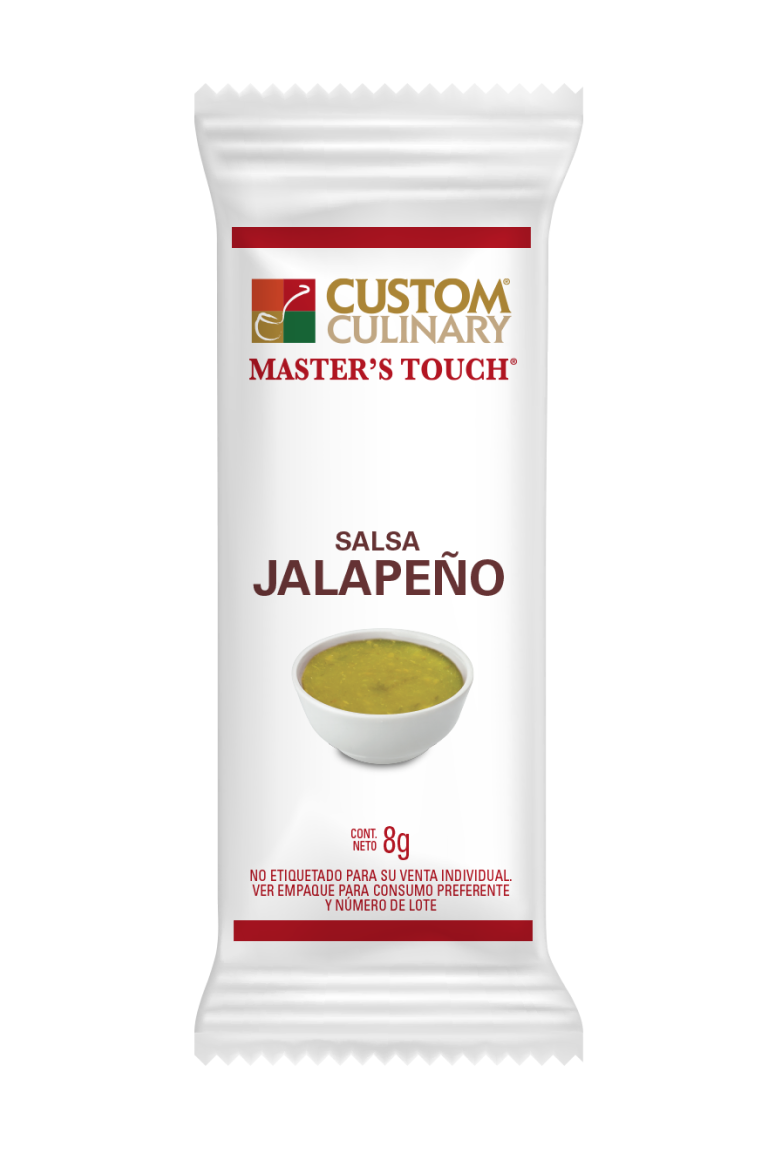 CUSTOM Salsa Jalapeño porcionado 204 sobres