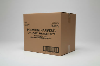 PREMIUM HARVEST papas corte recto de 1/4" x 5/16"  caja de 16 kg.