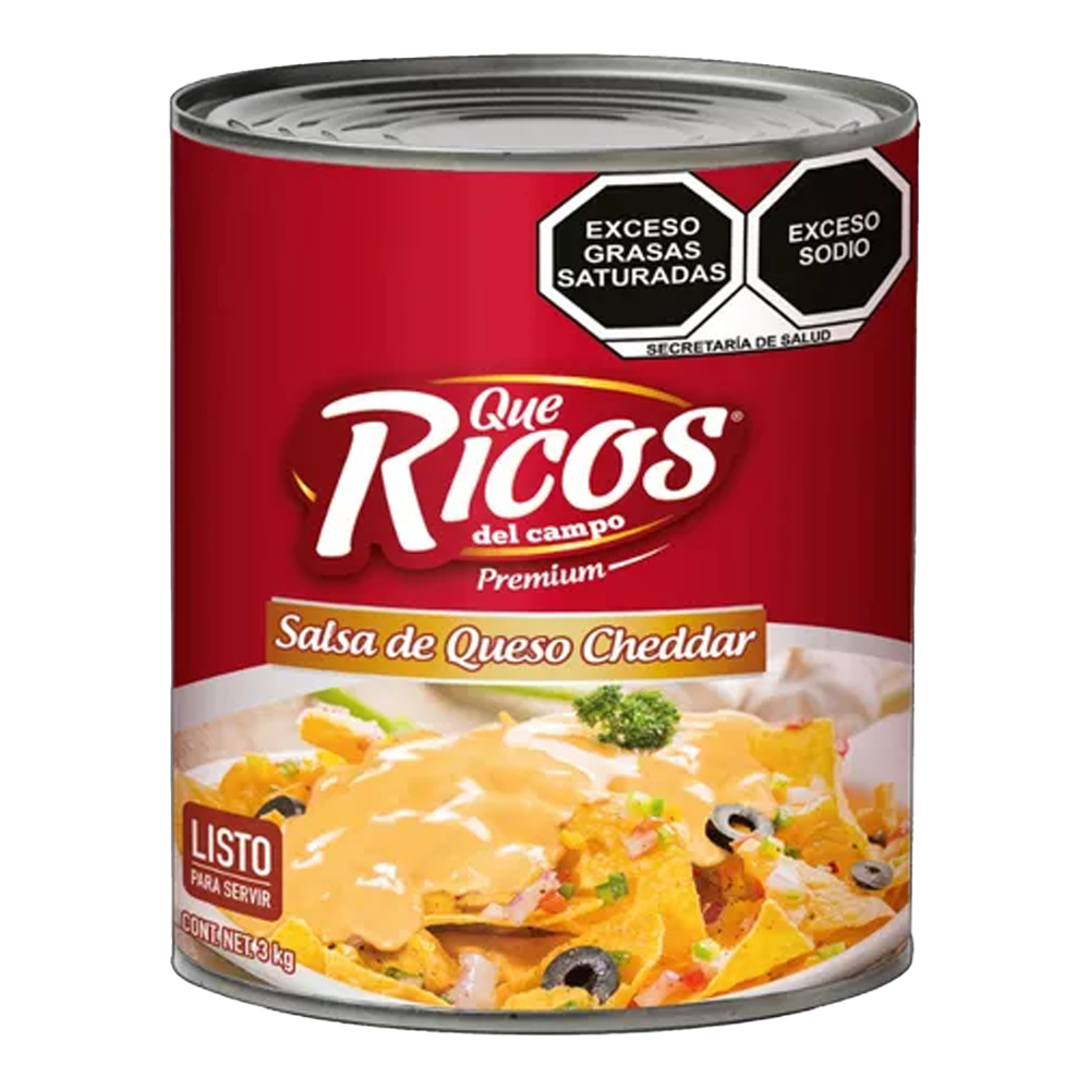 Que Ricos Salsa de Queso Cheddar 3 kgs.
