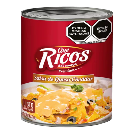 Que Ricos Salsa de Queso Cheddar 3 kgs.