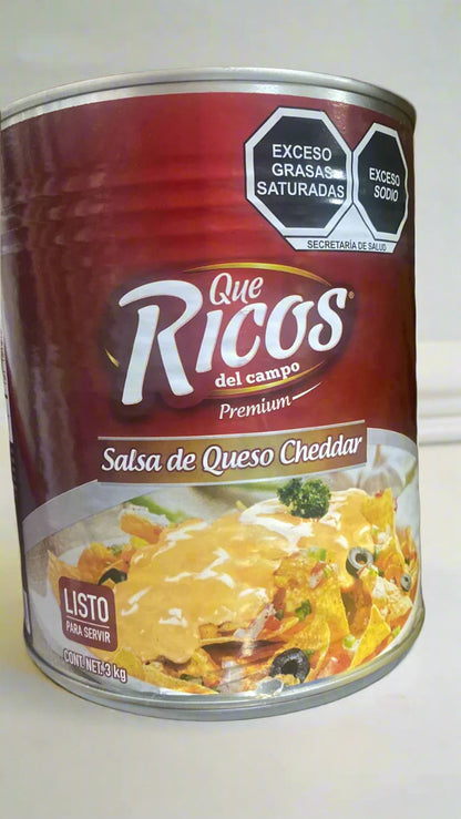 Que Ricos Salsa de Queso Cheddar 3 kgs.